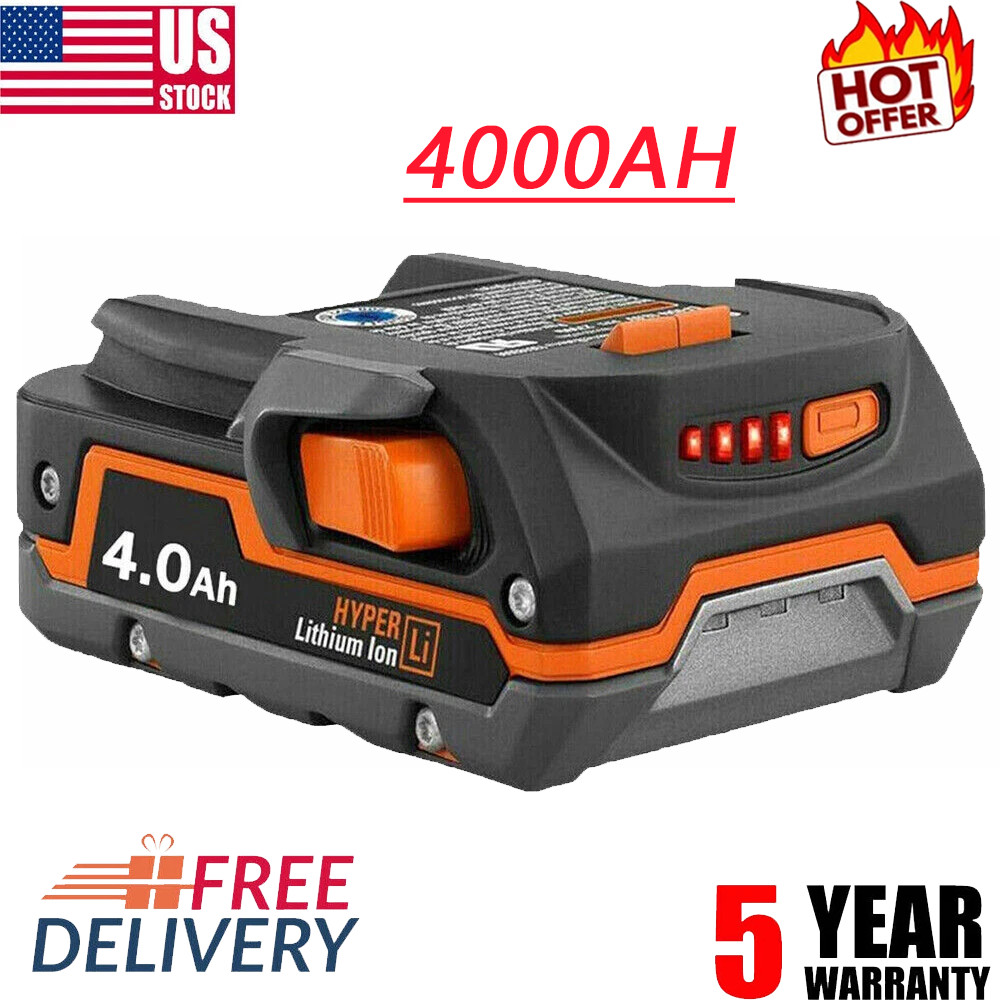 4.0AH R840087 Battery 18V For RIDGID R840083 R840085 R840084 Power Tool Hyper