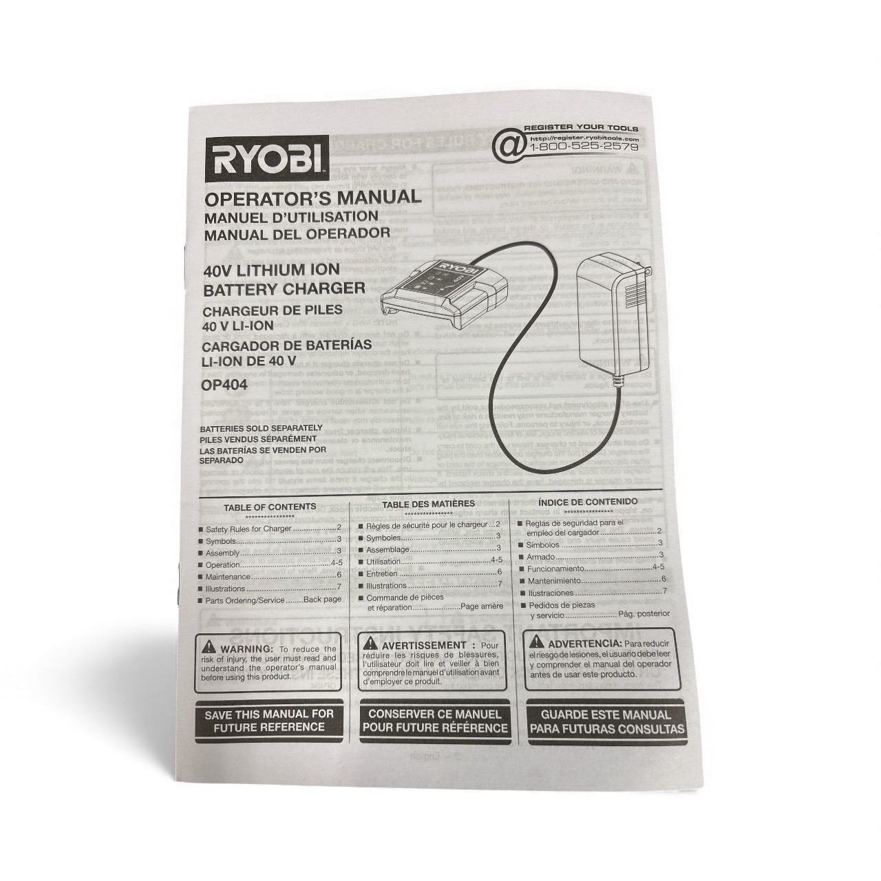 NEW RYOBI OP404VNM GENUINE 40V LITHIUM COMPACT SLIM BATTERY CHARGER