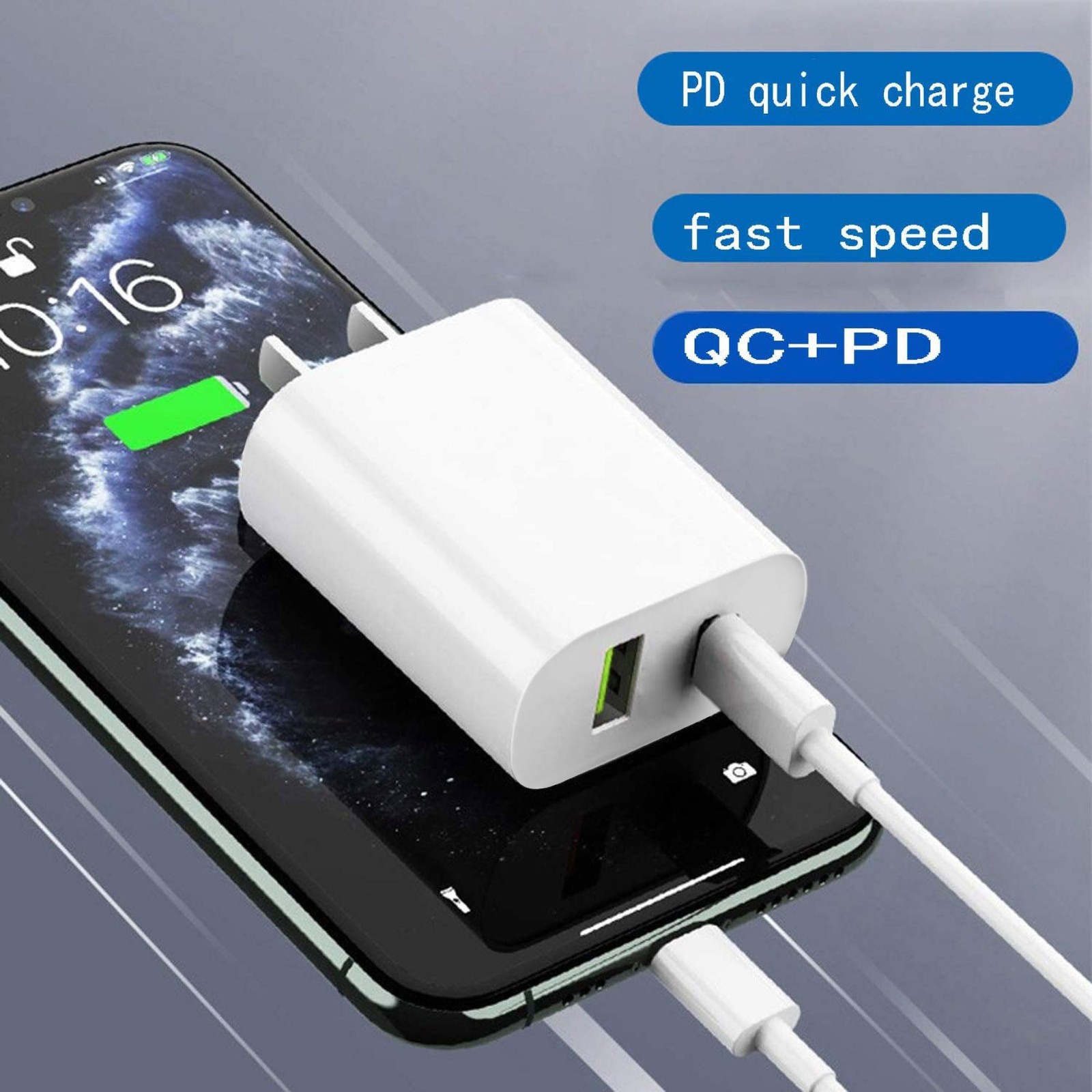 Dengwenqiang 2 Pack Usb C Charger Block Dual Port Type C Wall Charger Charging
