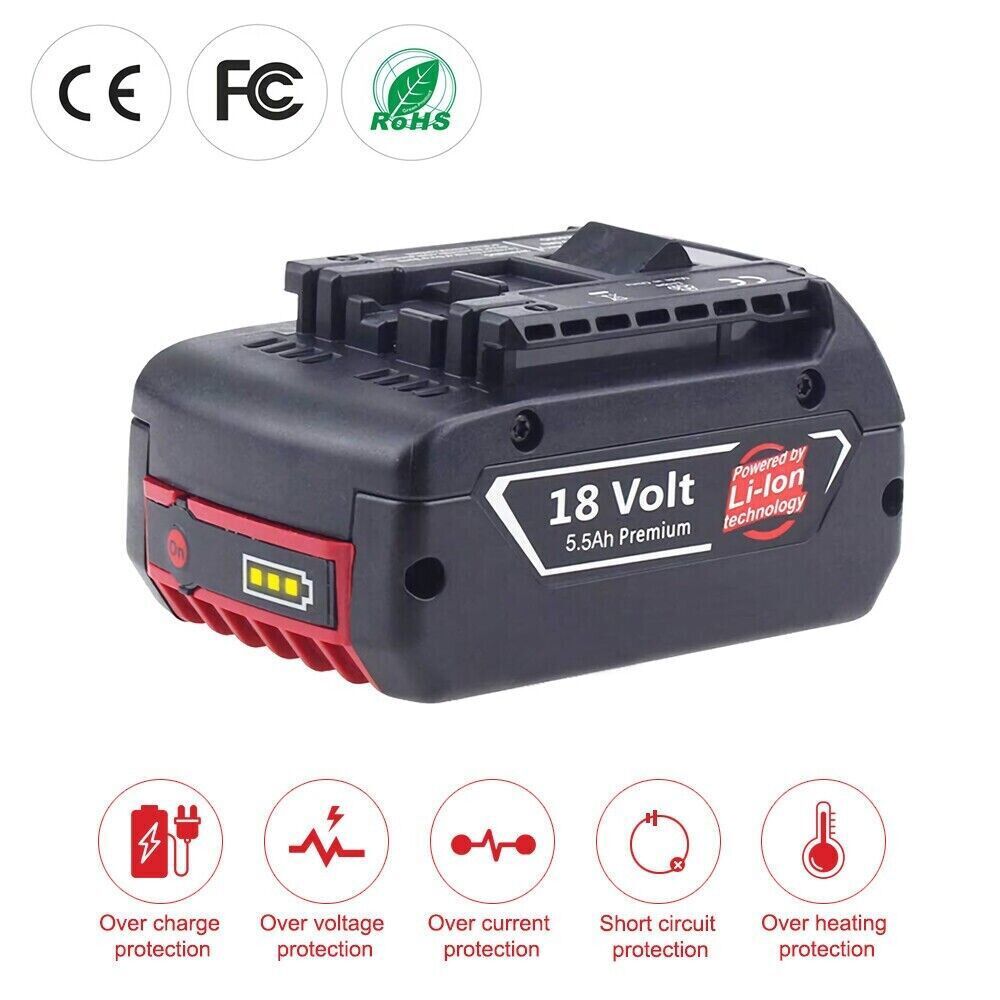 BAT609 For BOSCH 18V High Performance BAT618 Battery CORE 18 Volt 5.0 Ah Li-ion
