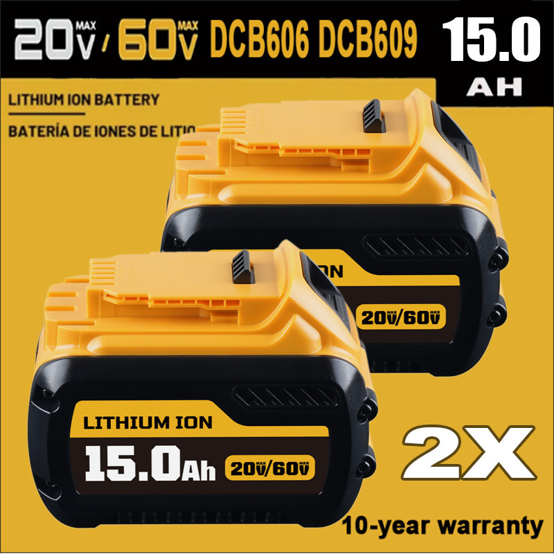 2x 15.0AH For DeWalt 20V/60V FLEXVOLT Battery Lithium DCB609 DCB606 DCB612 US