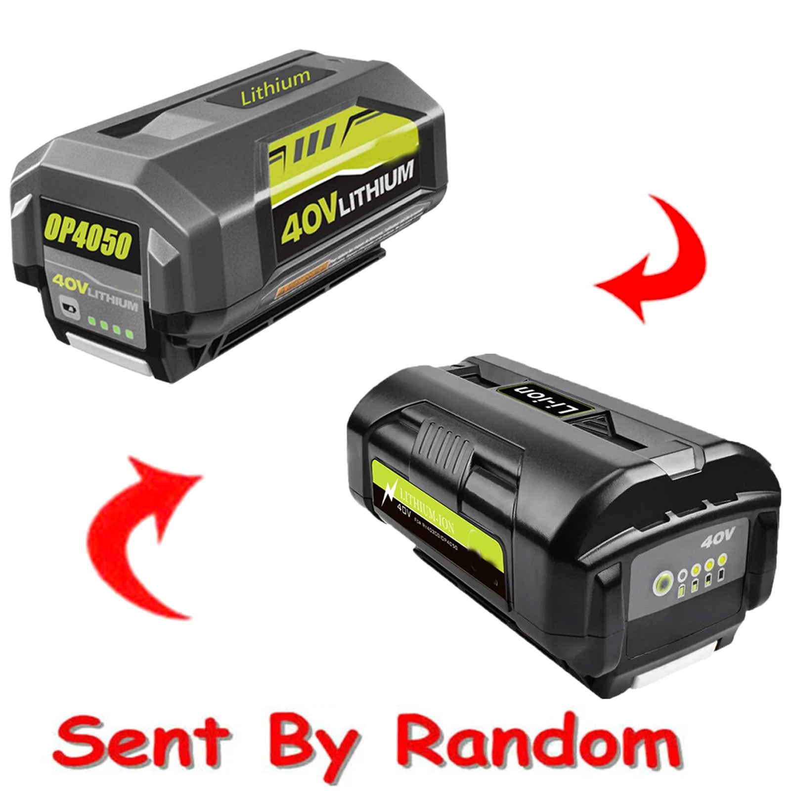 2PCS For RYOBI 40V OP4050 High Capacity Battery OP4050 OP4015 Lithium Battery