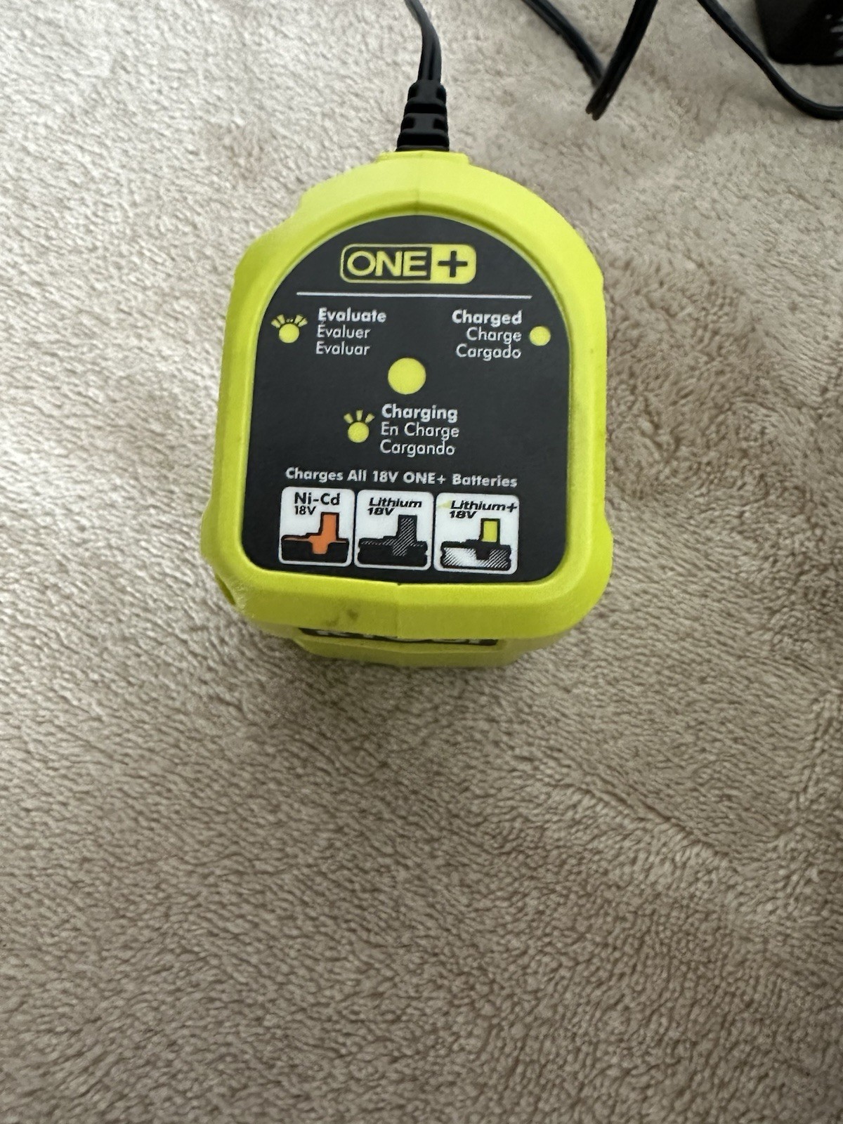 (LOT OF 3) Ryobi Battery Charger Kit – Chargers Only Working P119 PCG002 P118B