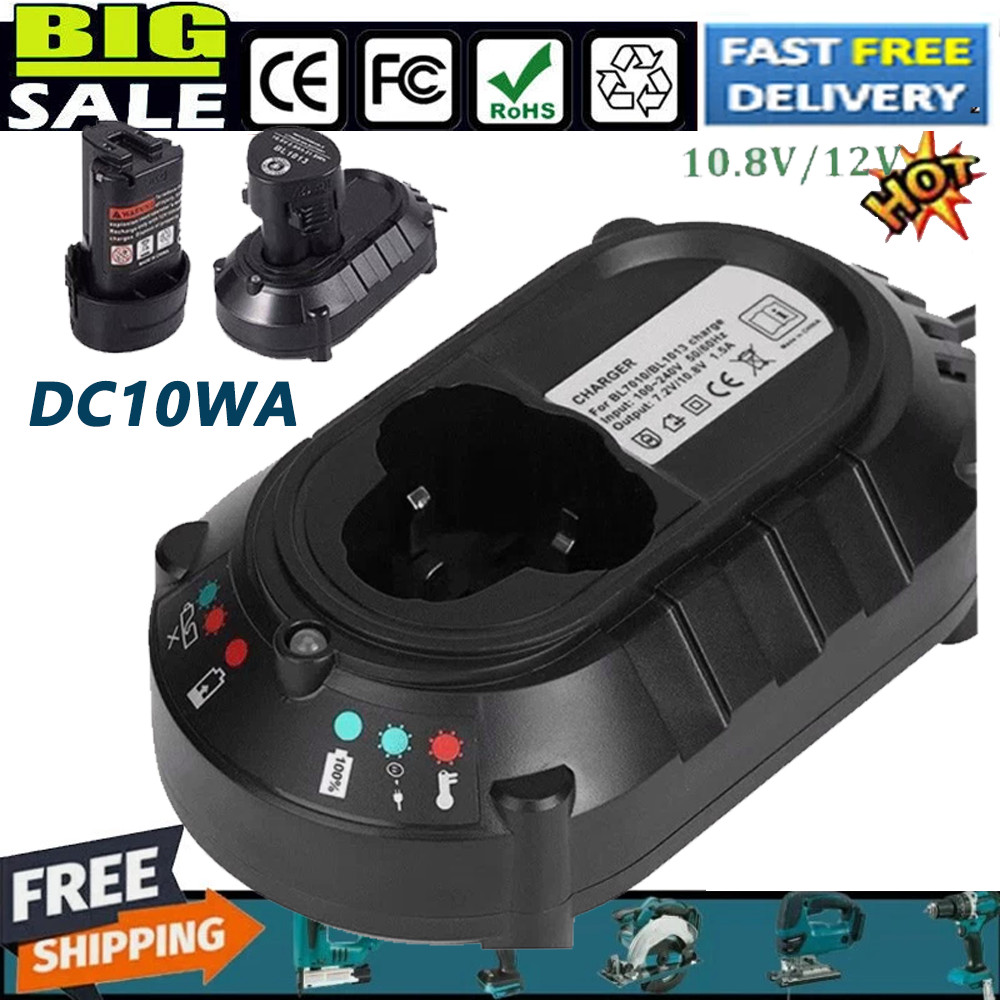 For Makita Li-ion Battery Charger 10.8V-12V BL1013 BL1014 DC10WB BL7010F DC10WA