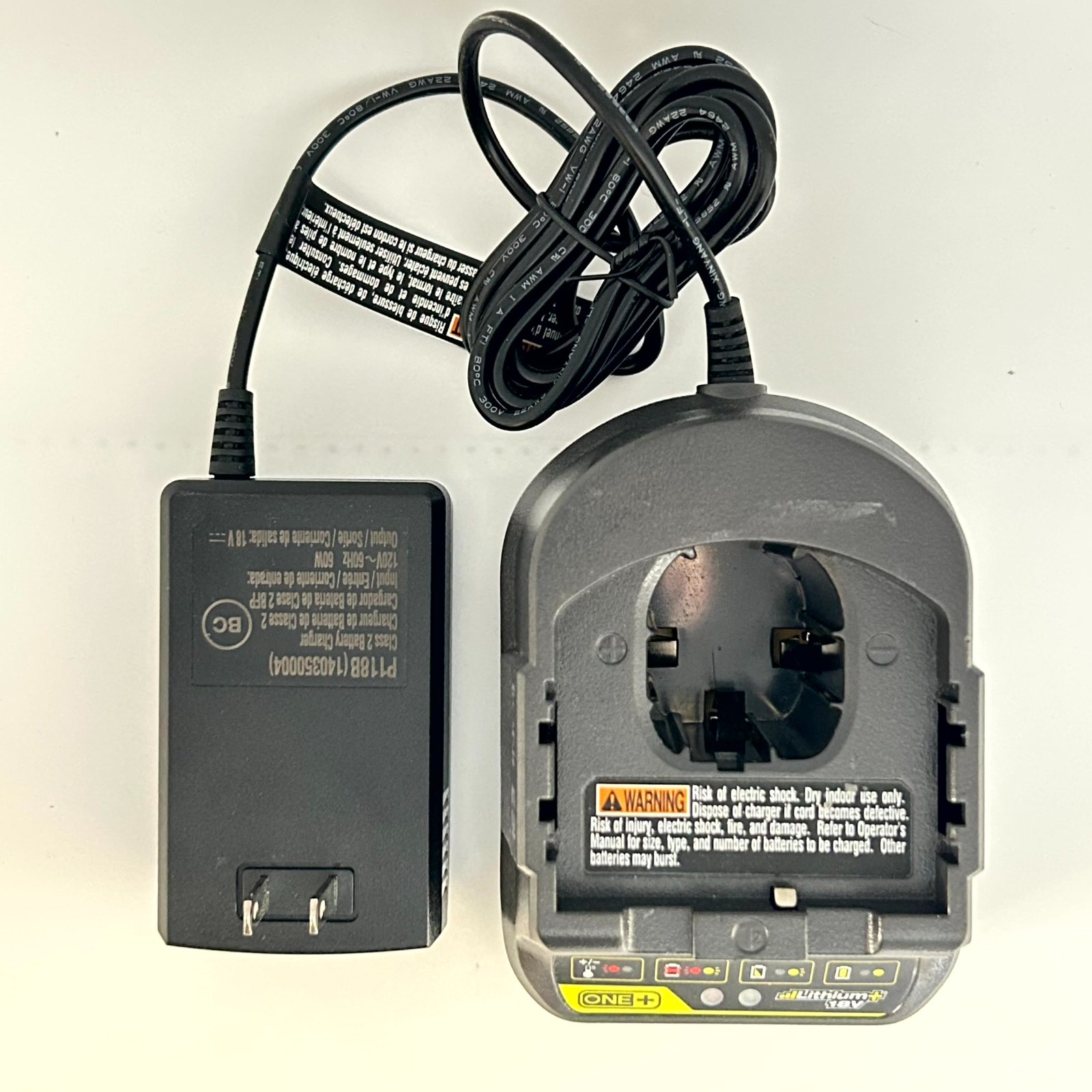 Genuine Ryobi P118B ONE+ 18 Volt Lithium Ion Battery Charger