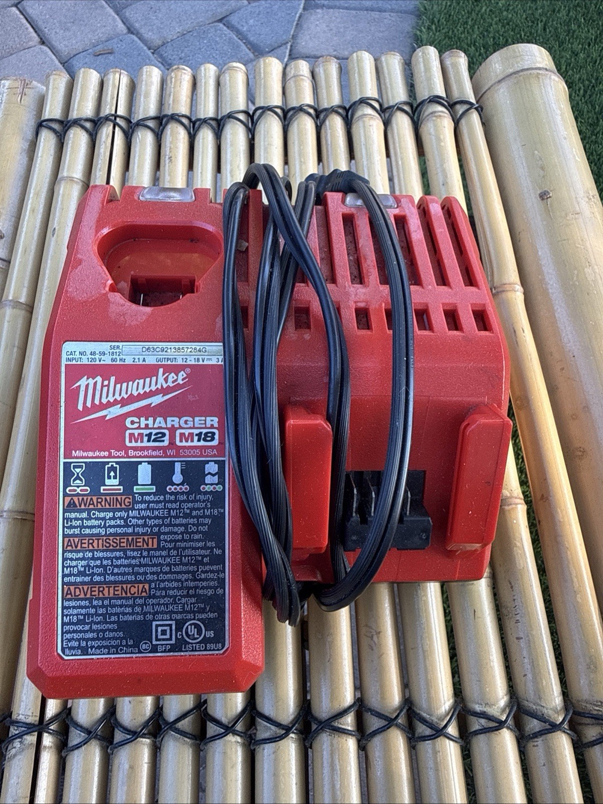 Milwaukee M12 M18 Battery Charger 48-59-1812 Red 12V 18V Power Tool Battery