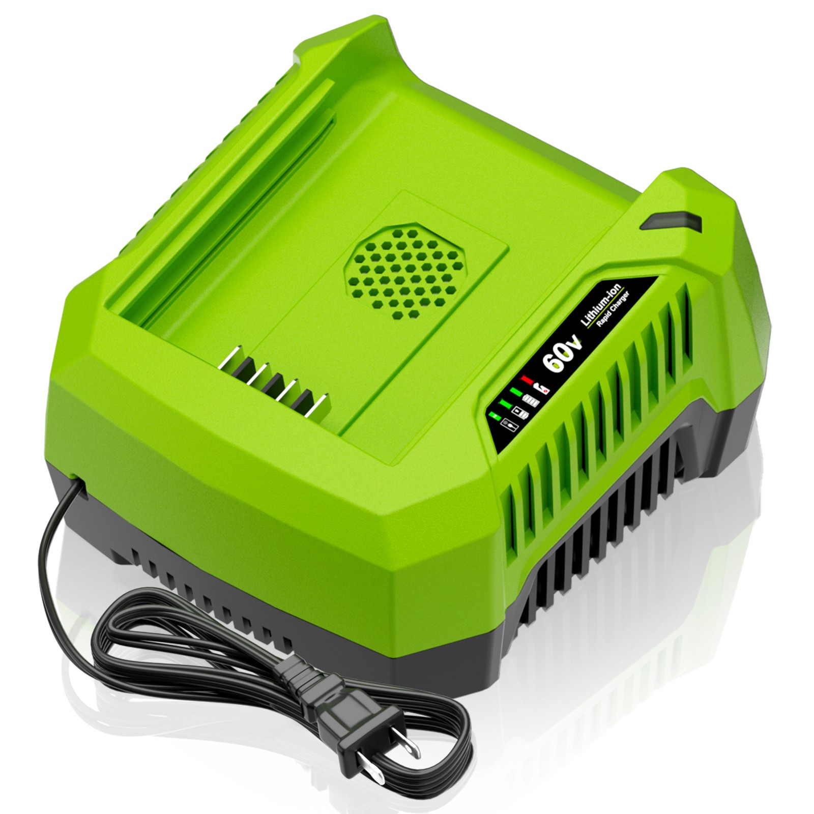 2Pack 5.0Ah Li-Ion Battery + 6A Rapid Charger Kit For Greenworks 60V Power Tools