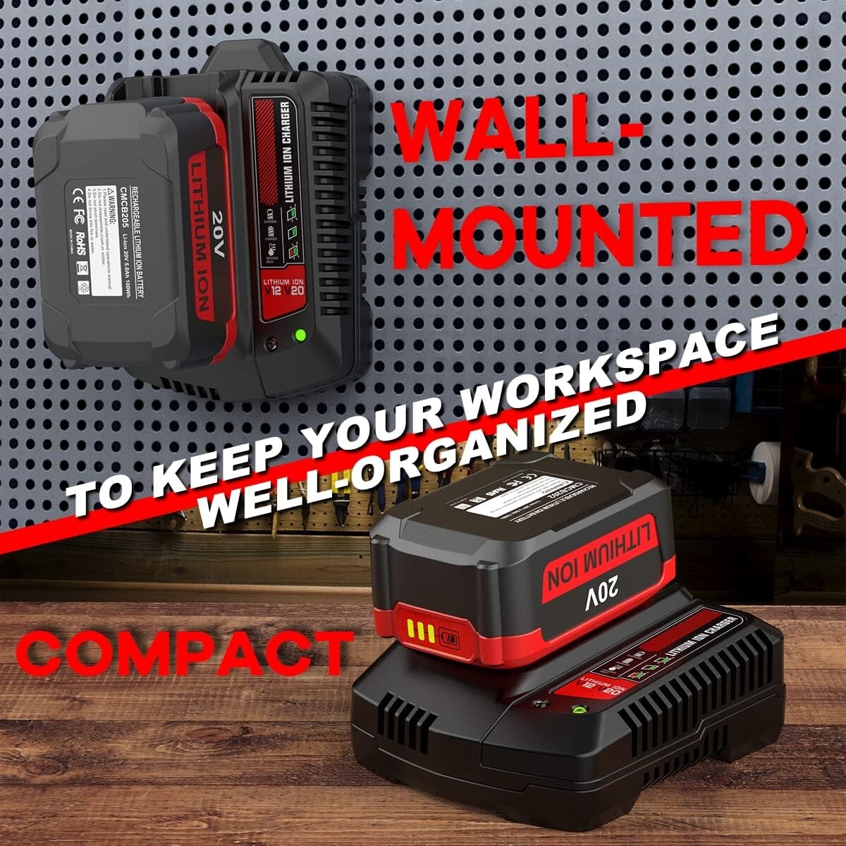V20 20V Battery Fast Charger CMCB104 For Craftsman 20V Max Lithium ion Battery