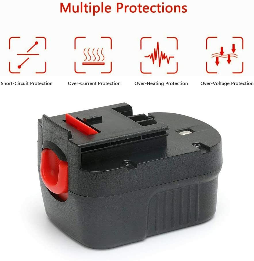 4800mAh 12Volt FSB12 Battery For Black & Decker HPB12 A12 A1712 Firestorm FS120B