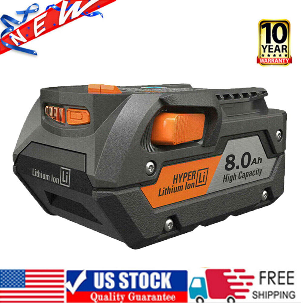 1-2x for Ridgid R840085 8.0Ah/6.0Ah Li-ion Battery 18V R840087 3.0Ah 4.0Ah 7.0Ah