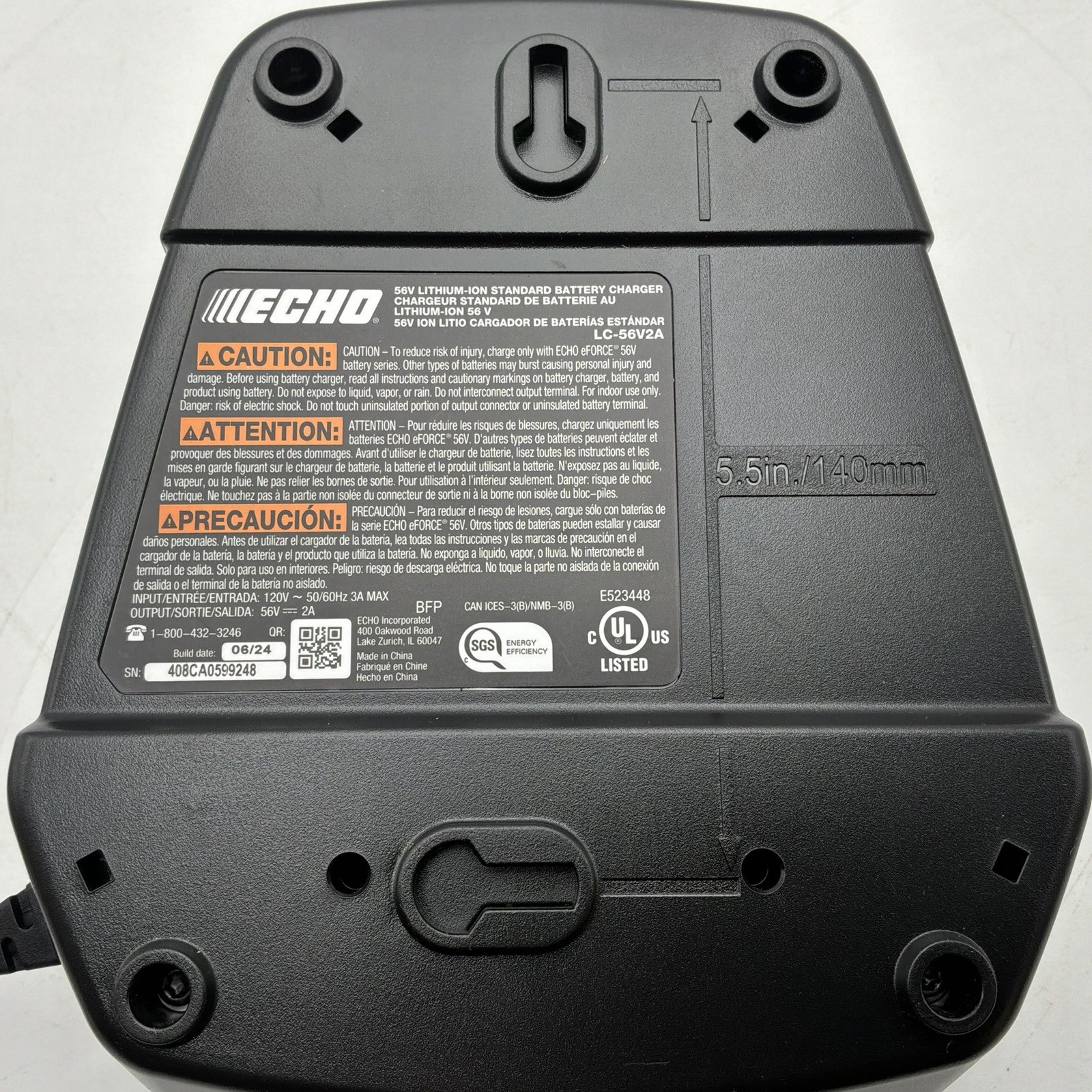 Echo LC-56V2A eFORCE Lithium-Ion Battery Charger