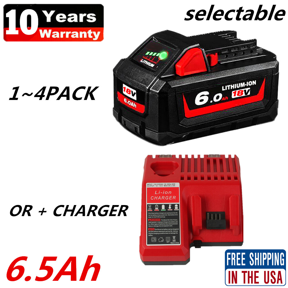 1~4X For Milwaukee M18 Lithium XC 12AH Extended High Capacity Battery 48-11-1890