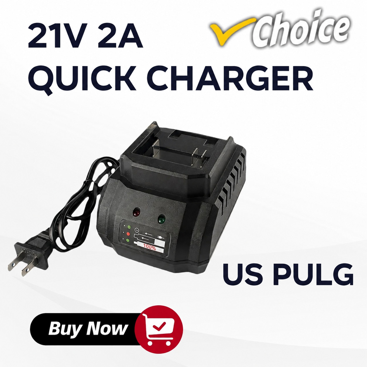 21V Battery Charger Universal Charger Portable Electric Tool Charging Station US