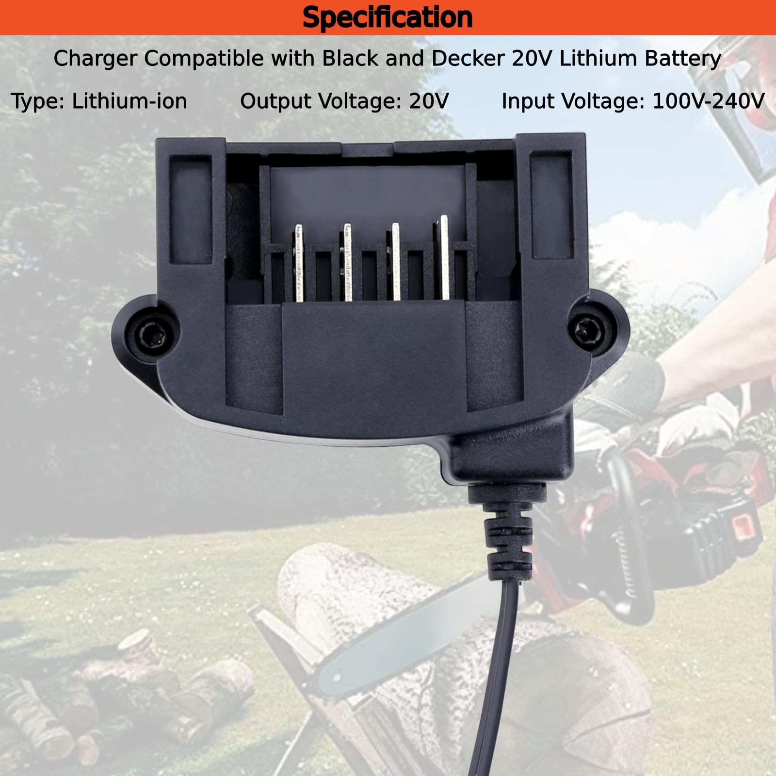 Tulepowceeng LCS1620B Charger Compatible with Black and Decker 20V 12V