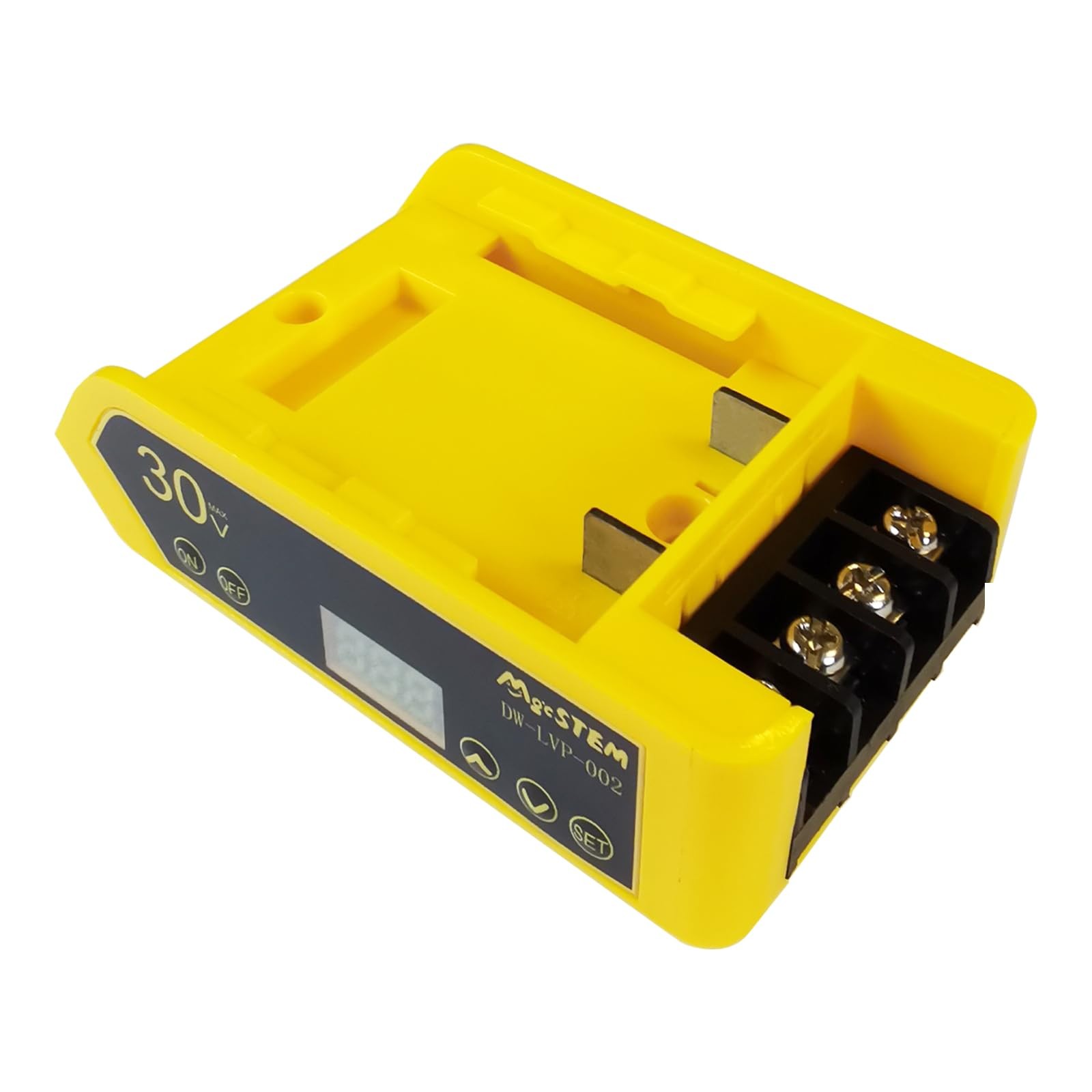 MgcSTEM Low Voltage Protection Power Wheels Battery Adapter Compatible Yellow