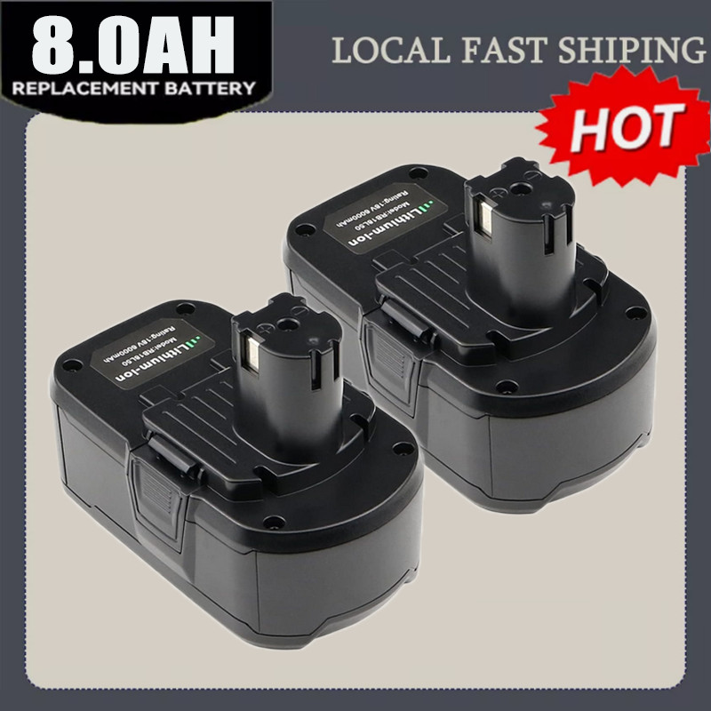 2Pack 8.0Ah For RYOBI P108 18V Battery High Capacity Lithium-Ion For One Plus US