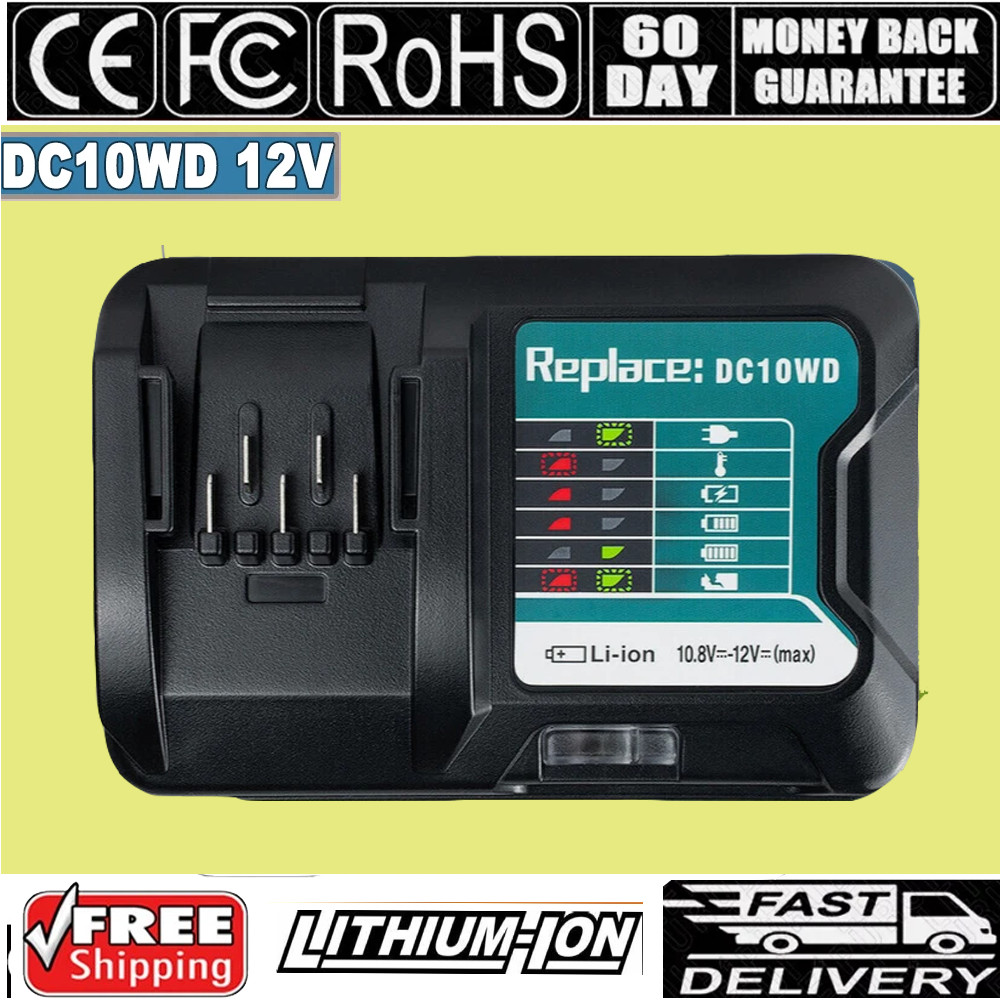 DC10WD Charger For Makita 12V MAX Li-ion Battery Charger BL1041 BL1021 10.8V