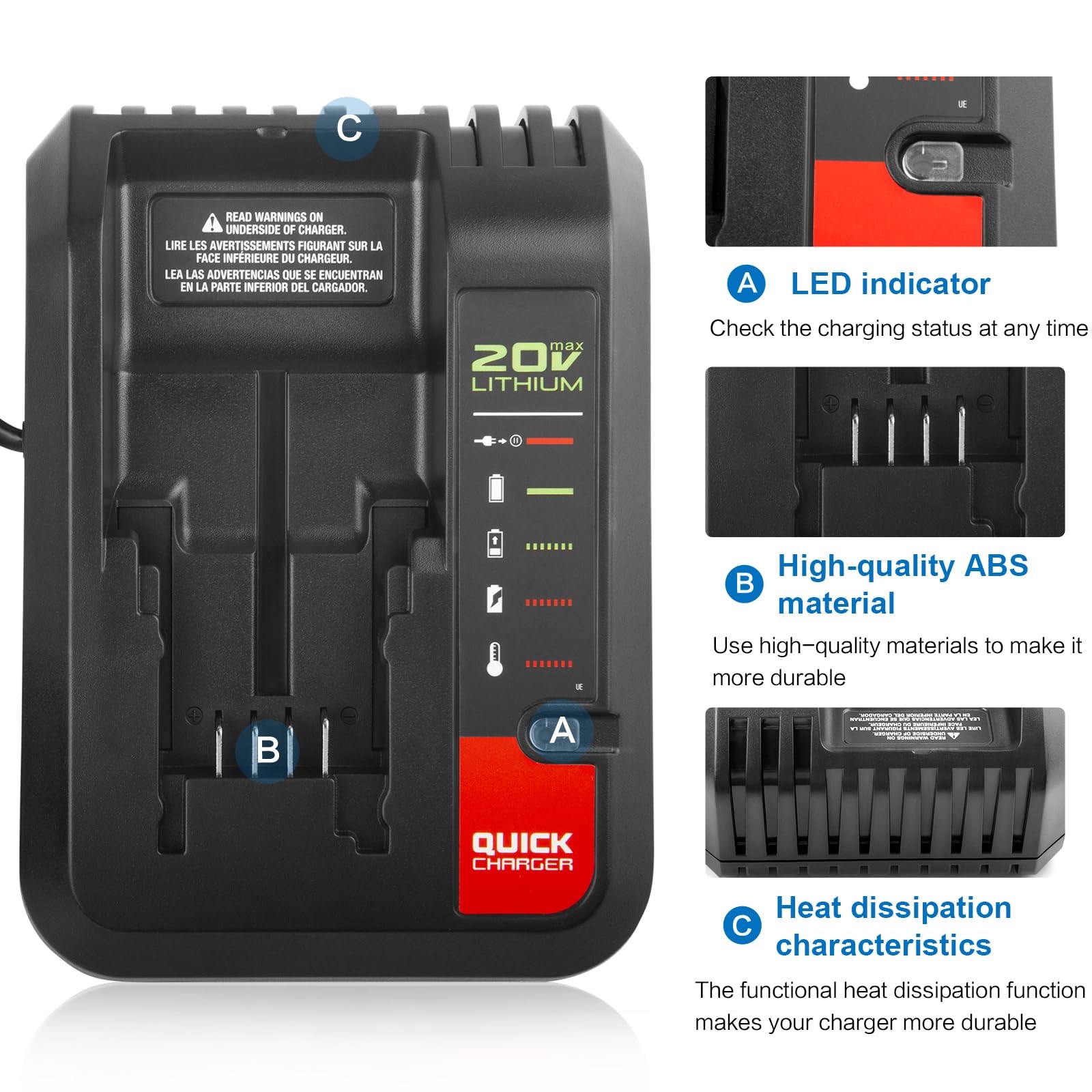 Tree.Nb 2Packs 6.0Ah 20V Lithium Battery Replacement For Black And Decker