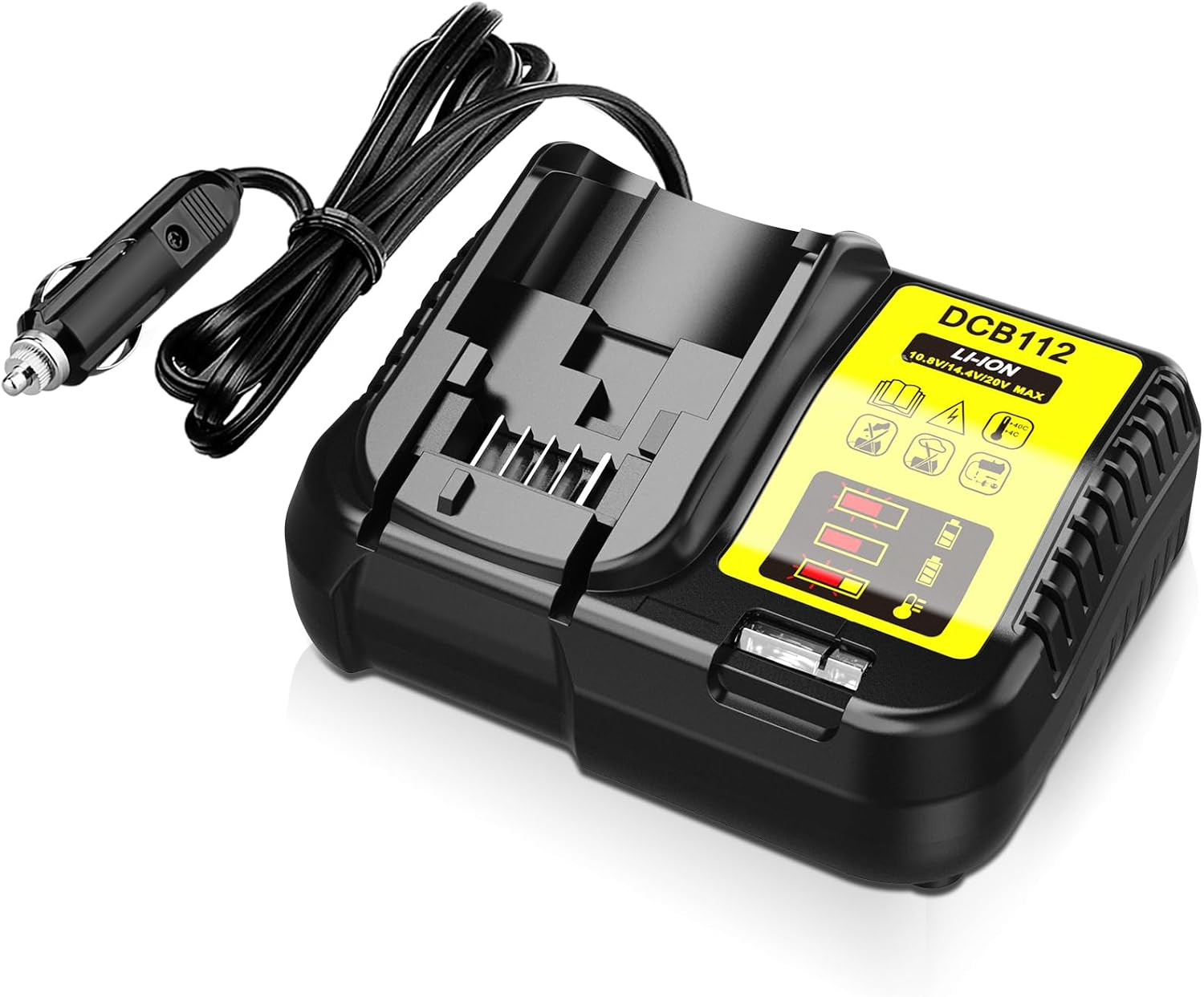 Car Charger Replacement for Dewalt 20V Battery, DCB112 Charger with Vehicle 12V