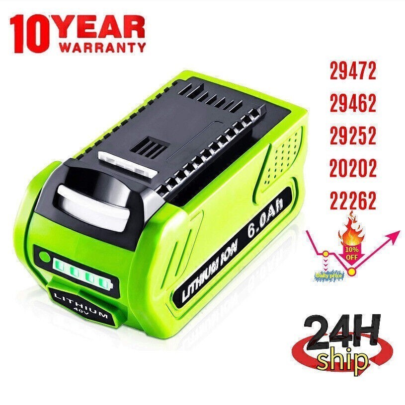 For Greenworks 40V Lithium Battery 29462 29482 29252 29472 Battery/Charger NEW