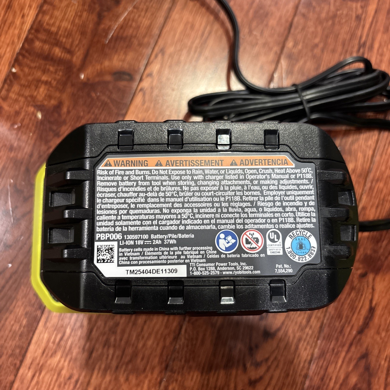 Ryobi PCG002 18V ONE+ Lithium-Ion Charger with New 2Ah Ryobi Battery NEW PBP006