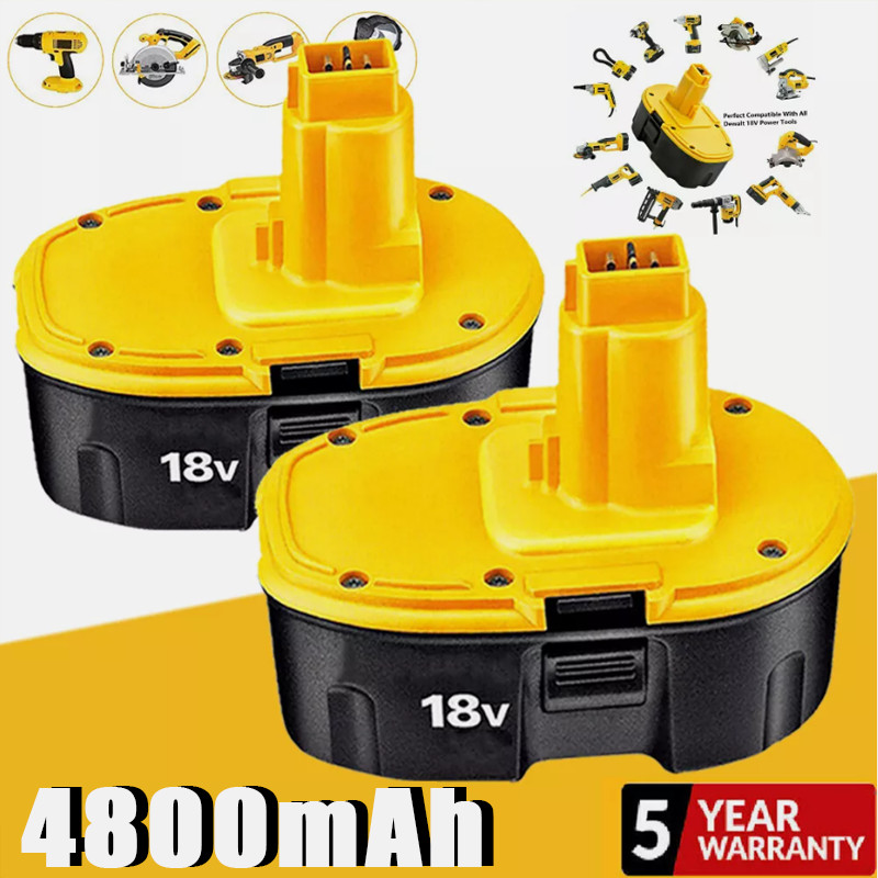 2 PACK 18V For Dewalt 18 VOLT XRP DC9096 DC9098 NiMh Battery DC9099 NEW 4.8 PACK