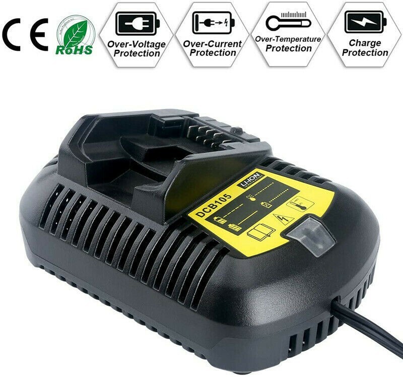 4Pack 9.0Ah for DeWalt 20V/60V MAX Battery Lithium-ion DCB609 / 4 Ports Charger