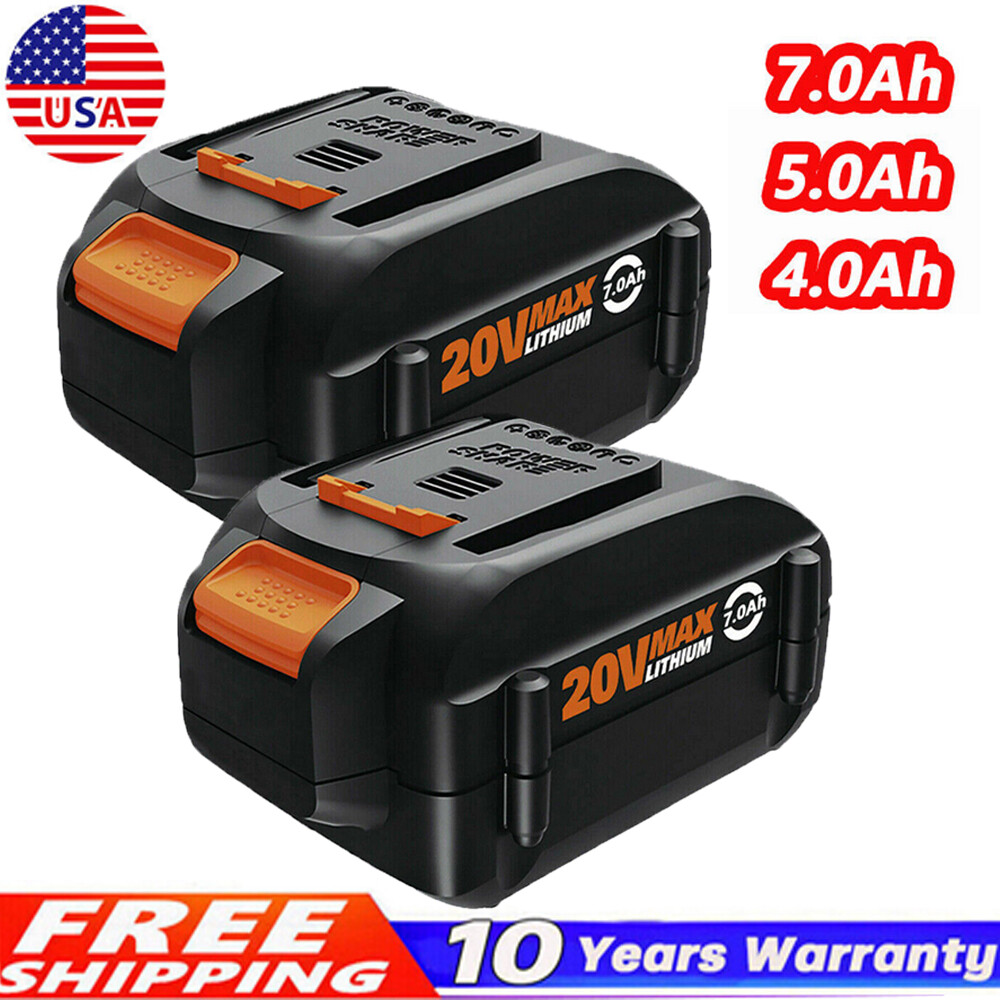 For WORX 20V MAX Extend Lithium 5.0Ah/7.0Ah Battery WA3520 WA3525 WA3575 WG155