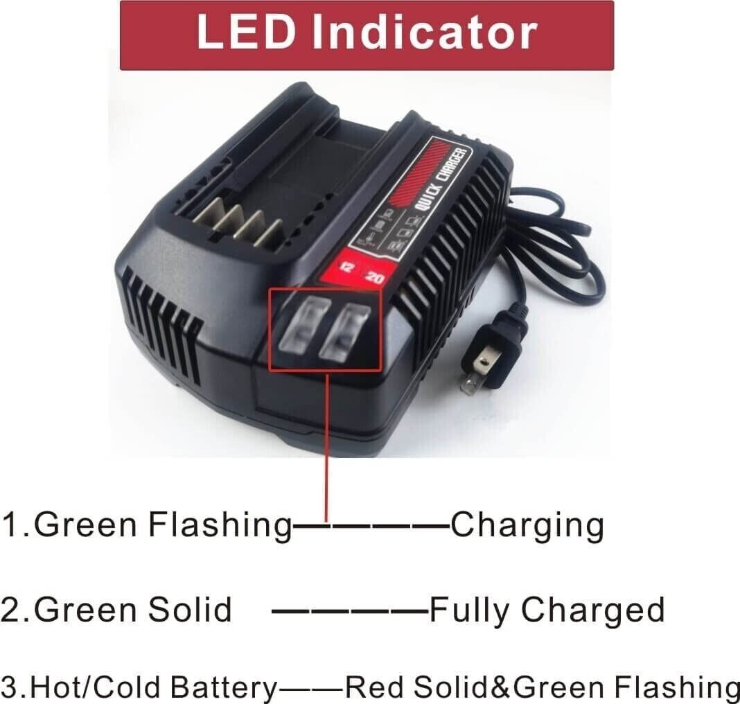 20V Fast Charger CMCB104 For Craftsman V20 Lithium-ion Battery CMCB204 CMCB202