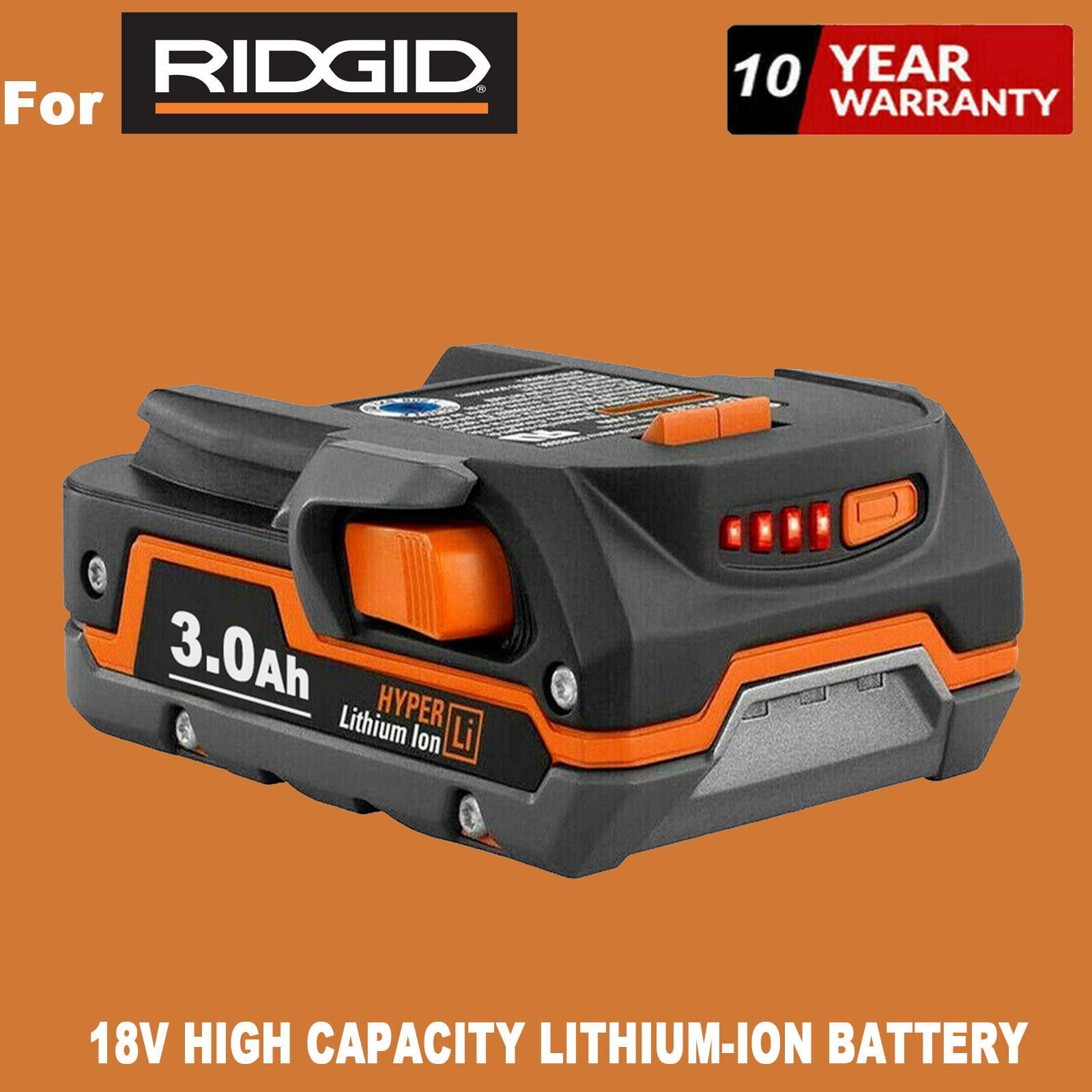 3.0 Ah 18 Volt Lithium Battery For Ridgid 18V R840087 R840085 Rigid 18V Tools US