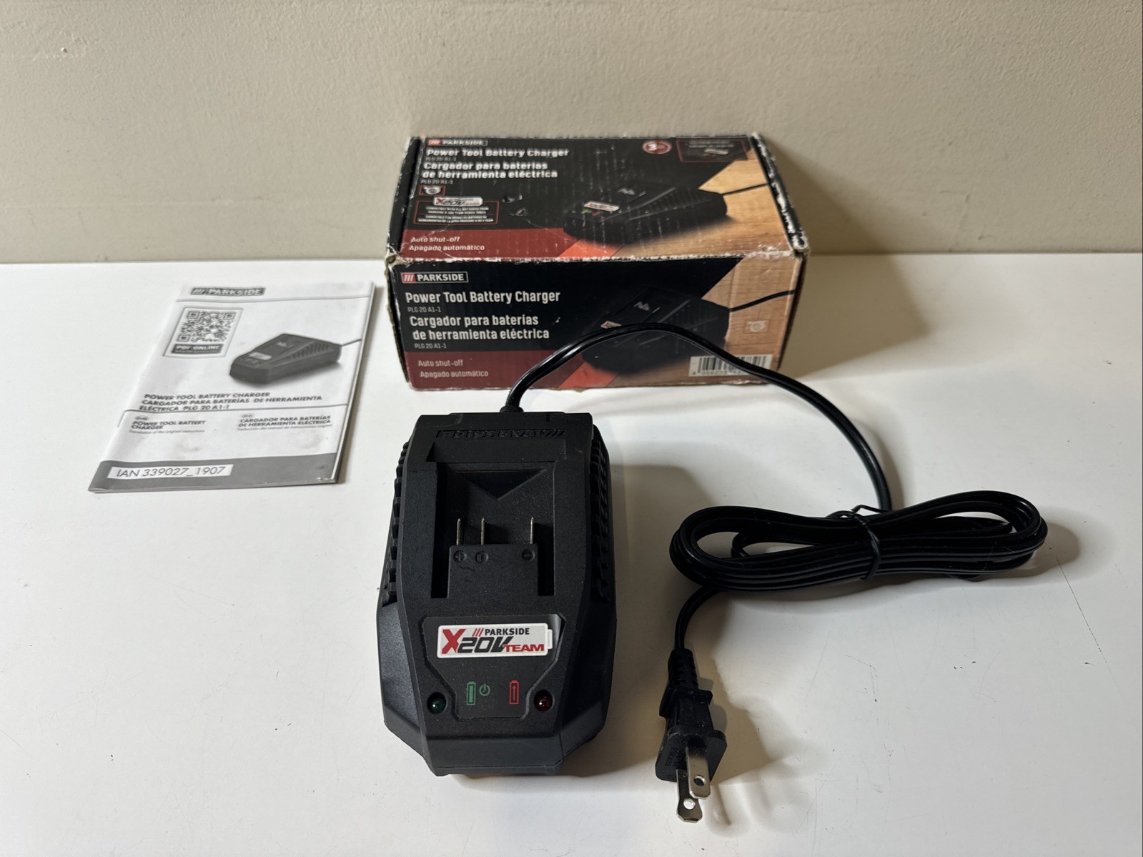 PARKSIDE 20V Battery Charger PLG 20 – Standard 2.4A X20V Team Charging Base