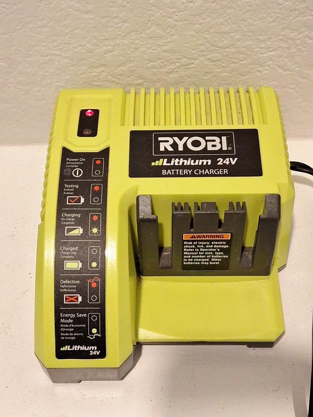 Ryobi Power Tools OP140 Lithium 24 Volt 24V Battery Charger Tested Working