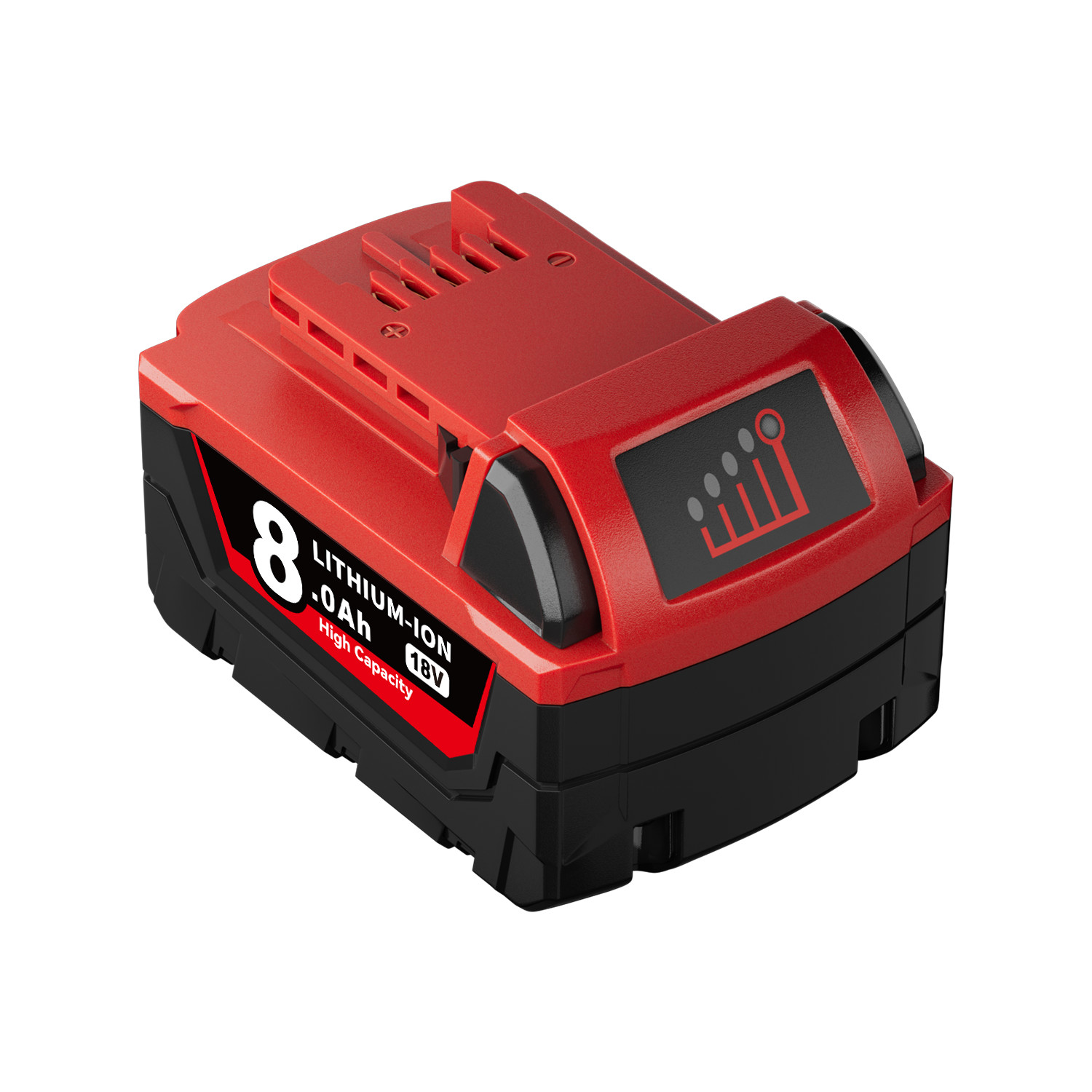 (2) NEW IN PACK For Milwaukee M18 48-11-1880 8.0 AH Batteries 18V XC High Output
