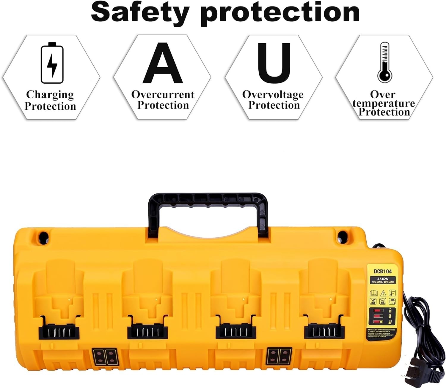Dewalt DCB104 20V Max 4 Port Rapid Battery Charger Compatible Charger