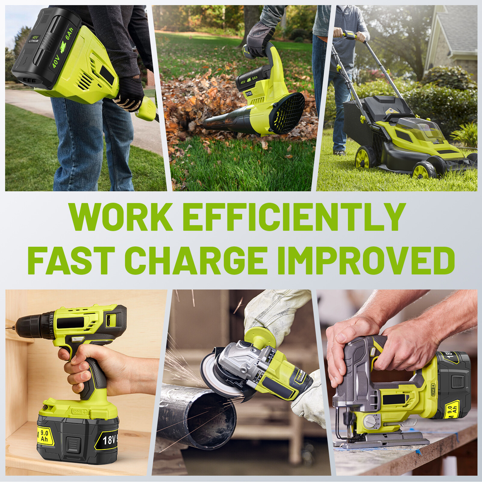 P117 Fast Charger For RYOBI For One+ Plus P108 12V 18V 40V Lithium-Ion Battery