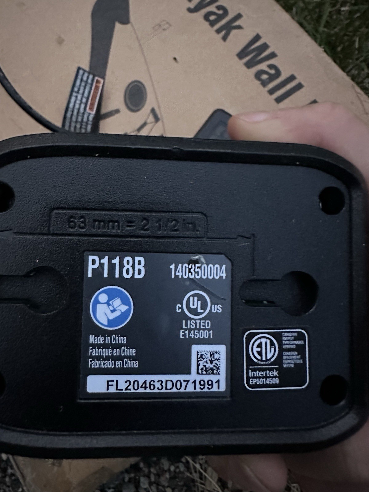 Ryobi ONE+ 18V Lithium+ Battery Charger P118B w/ Power Adapter, Gray