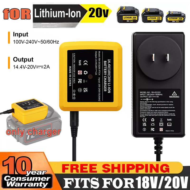 20V Lithium Battery Charger For Dewalt 20V MAX Battery Charger DCB206-2 DCB205-2
