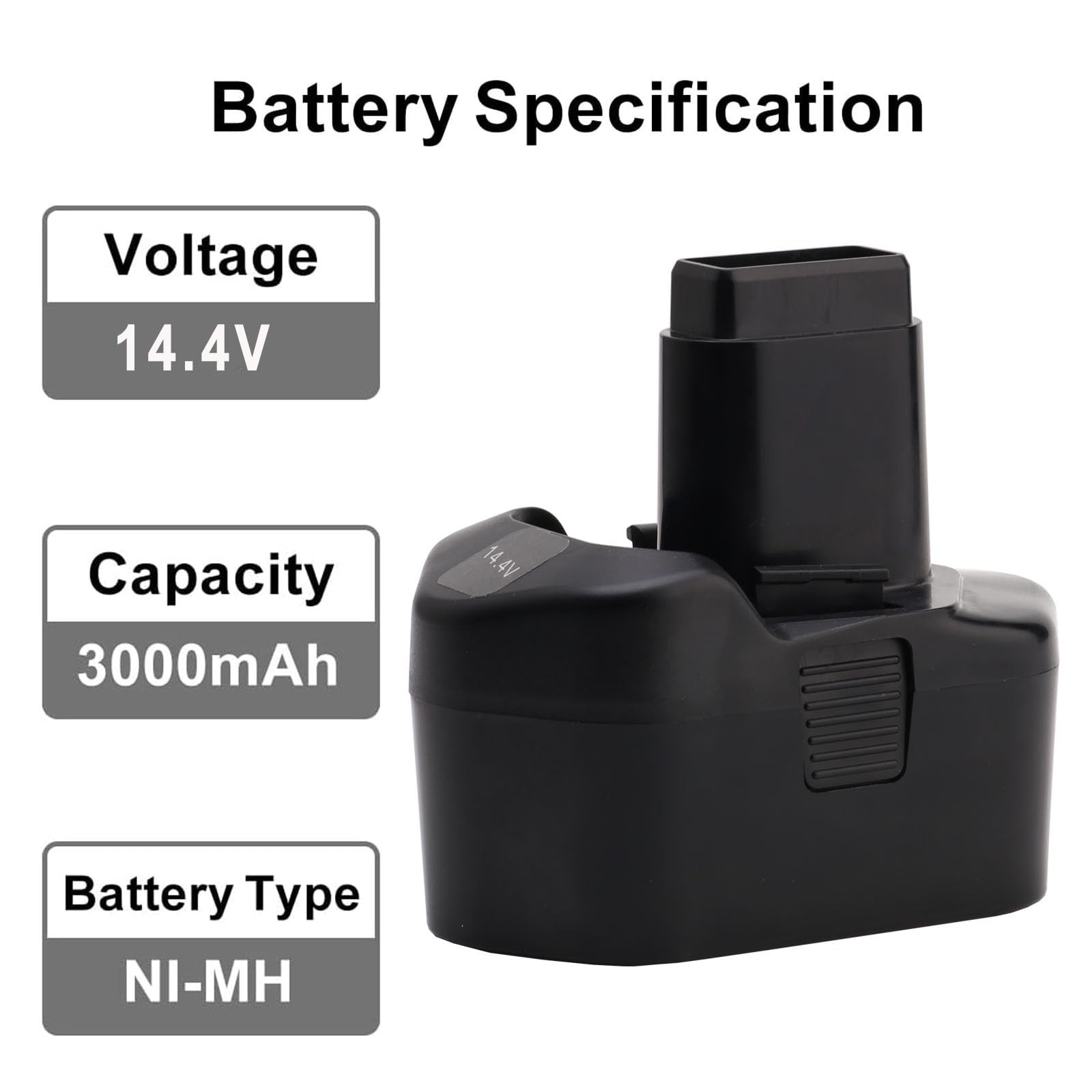 Tnvodejo 3000Mah Battery Pack For Snap On 14.4V 3.0Ah Ni-Mh Cdr40 Ctb314 Ct3450