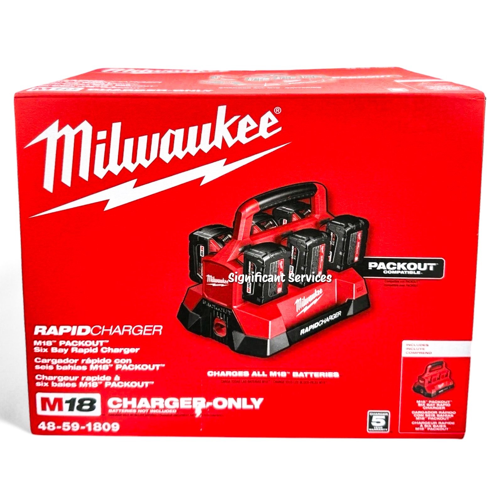 Milwaukee M18 PACKOUT Six Bay Rapid Charger