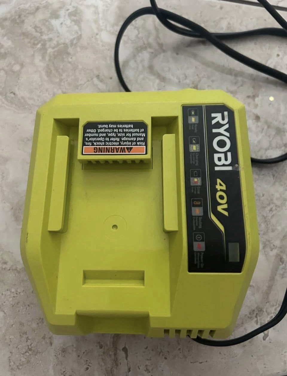 Ryobi 40V Battery Charger OP408VNM 40-Volt Lithium-Ion Battery Charger