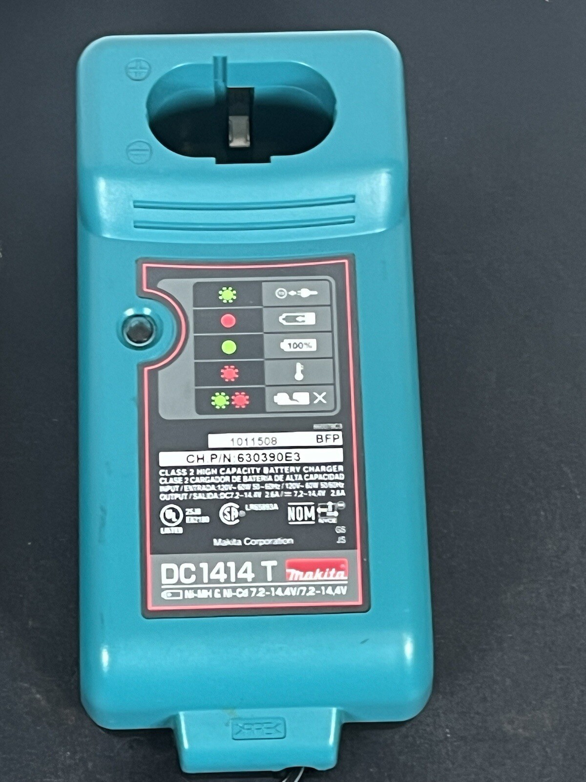 Set Of 2 Makita DC1414 T Ni-MH & Ni-Cd 7.2-14.4V Power Tool Battery Charger