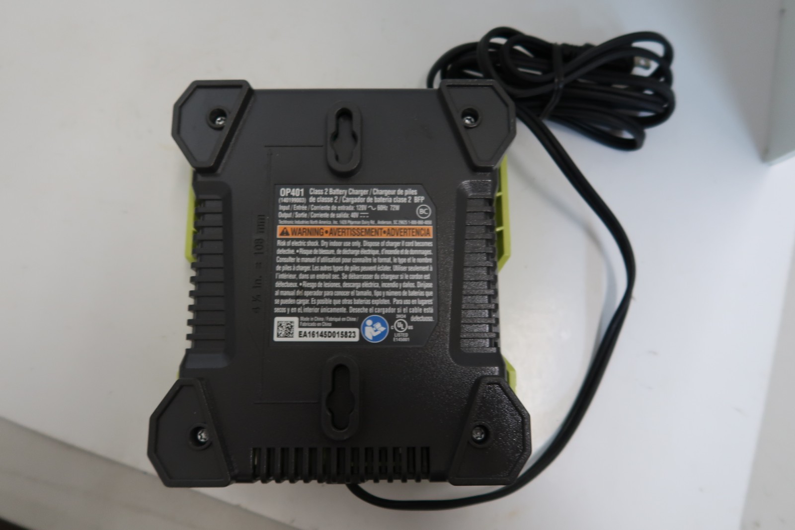 Ryobi OP401 40V Li-Ion Battery Charger (‎140199003)