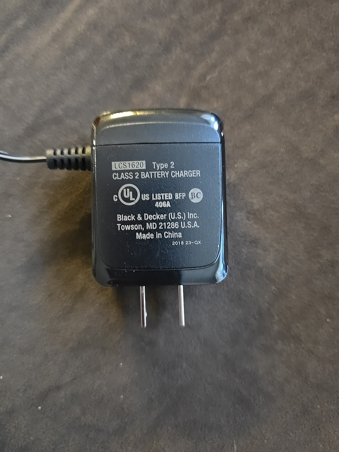 Black+Decker LCS1620 Li-Ion Battery Charger Class 2