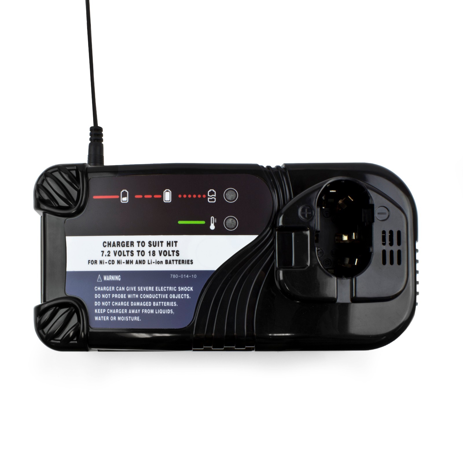 Charger for Hitachi 7.2V to 18V NiCd, NiMh, and Li-ion Battery