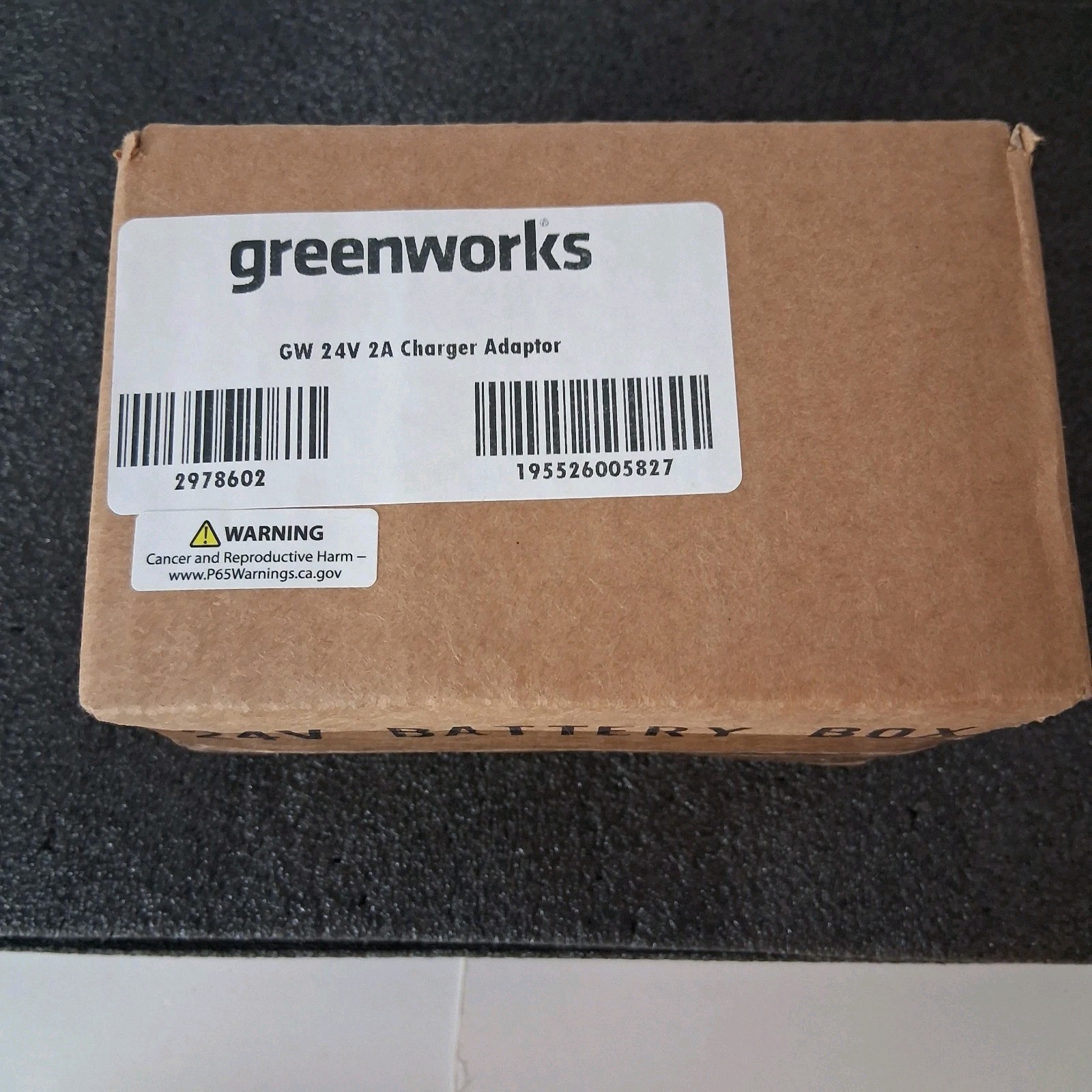 Genuine Greenworks 24V Compact Battery Charger 2978602 Brand New