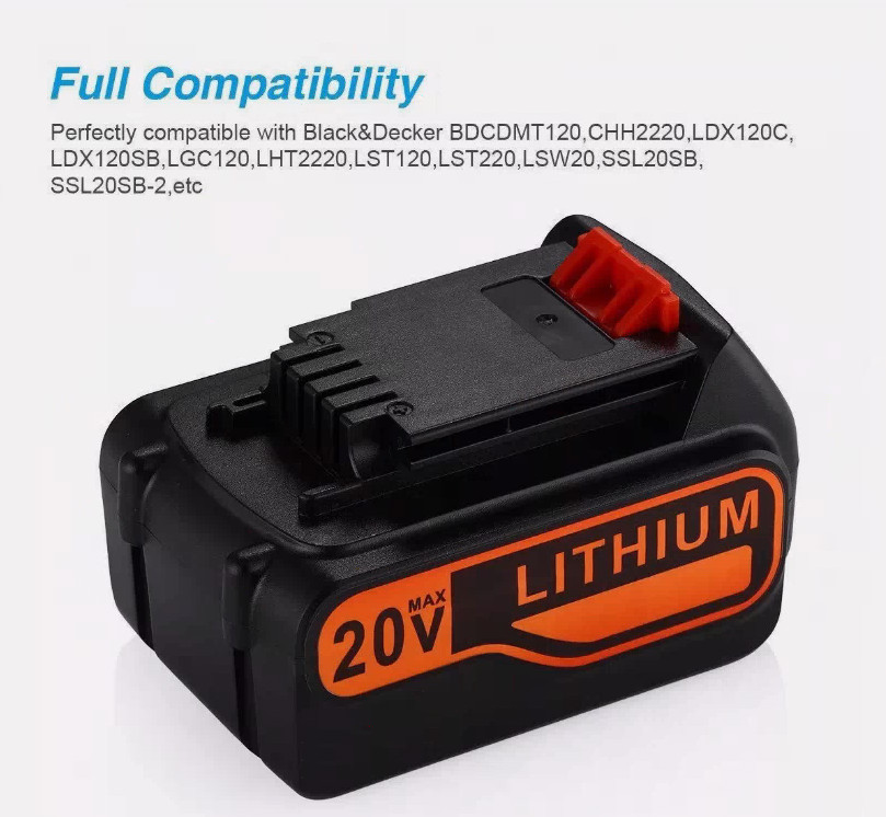 5.0Ah 20Volt LB2X4020 Battery FOR Black & Decker 20V MAX Lithium LBXR20 LBX20 US