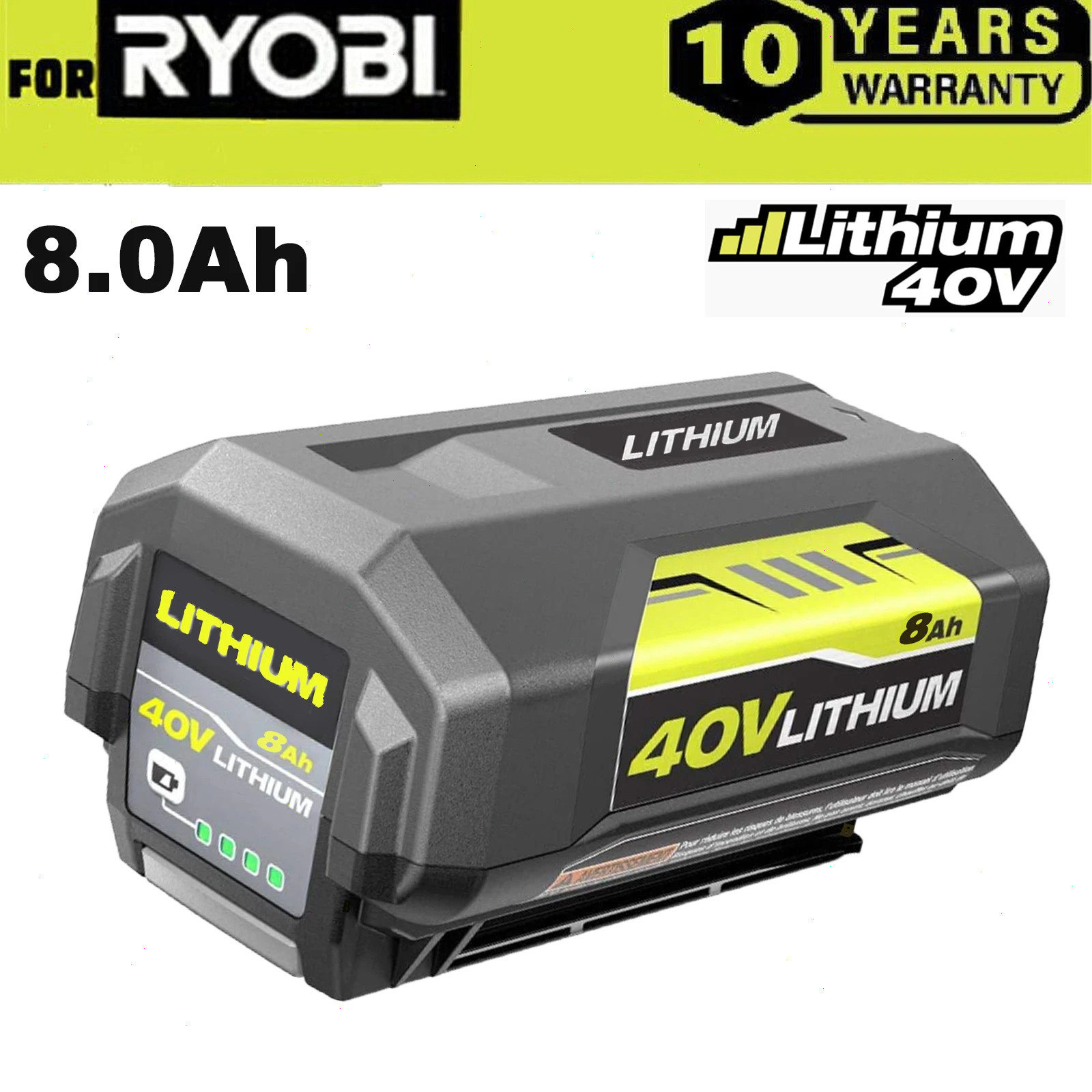 For Ryobi 40V Battery 8.0Ah Lithium New OP4050 OP40602 OP40261 OP4060 OP4030 40V