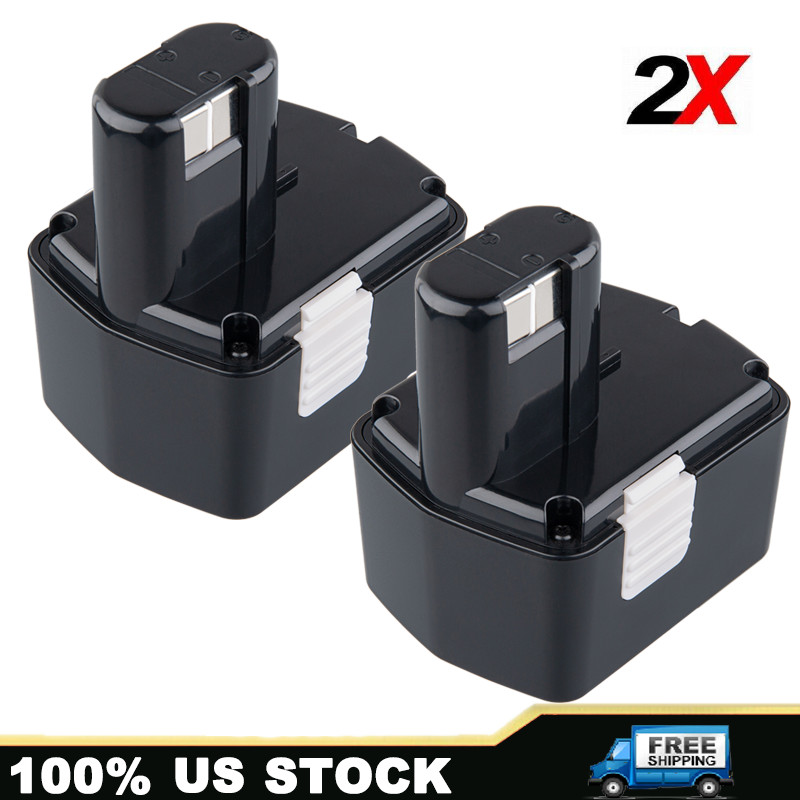2X 4.8Ah NiMh Battery for HITACHI EB1412S EB1414 EB1424 EB14B EB14H EB14S 14.4V