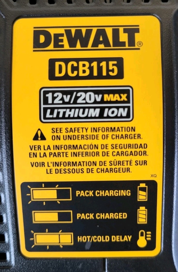 DeWalt • DCB115 • 12V & 20V Max • Li-Ion Battery Charger • Barely Used/Exc Cond!
