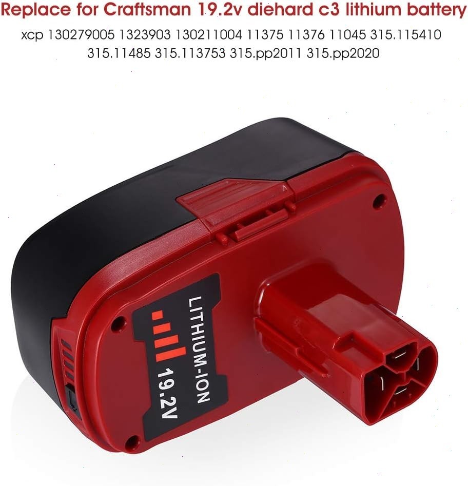 2Pack 8.0Ah for Craftsman 19.2V Lithium XCP Battery C3 DieHard 11375 OR Charger